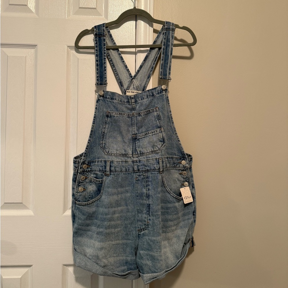 Free People Blue Denim Jumpsuit